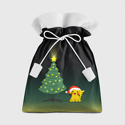 Мешок для подарков Пикачу с Ёлкой, цвет: 3D-принт