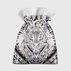 Мешок для подарков БЕЛАЯ ЭТНИЧЕСКА ЛИСА WHITE FOX, цвет: 3D-принт
