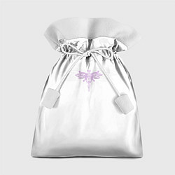 Мешок для подарков Стрекоза Violet Neon Theme, цвет: 3D-принт