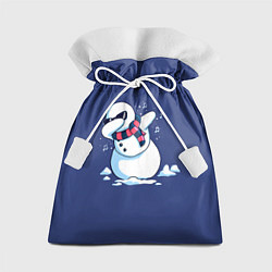 Мешок для подарков Dab Snowman in a scarf, цвет: 3D-принт