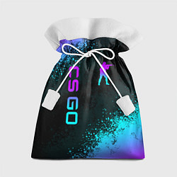 Мешок для подарков CS GO NEON SYMBOL STYLE SKIN КС ГО НЕОН, цвет: 3D-принт