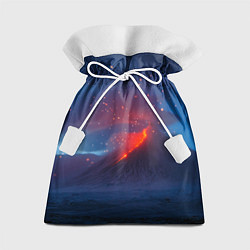 Мешок для подарков Извержение вулкана ночью, цвет: 3D-принт