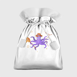 Мешок для подарков Осьминог ковбой, цвет: 3D-принт