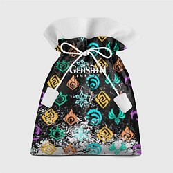 Мешок для подарков Дендро стихия Геншин, цвет: 3D-принт