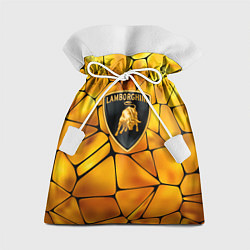 Мешок для подарков Lamborghini Gold плиты, цвет: 3D-принт