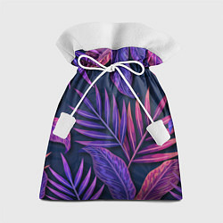 Мешок для подарков Neon Tropical plants pattern, цвет: 3D-принт