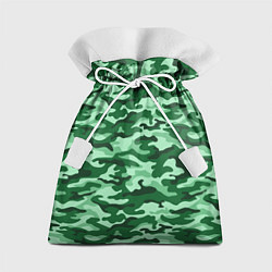 Мешок для подарков Зеленый монохромный камуфляж, цвет: 3D-принт