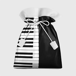 Мешок для подарков Черно-Белое Пианино Piano, цвет: 3D-принт