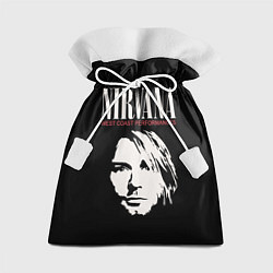 Мешок для подарков NIRVANA Kurt Cobain, цвет: 3D-принт