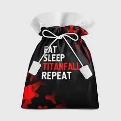 Мешок для подарков Eat Sleep Titanfall Repeat Милитари, цвет: 3D-принт