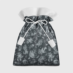 Мешок для подарков Морские Котики: Черный, цвет: 3D-принт