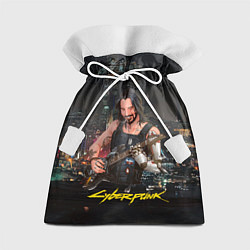 Мешок для подарков Johnny в гитарой Джонни Cyberpunk2077, цвет: 3D-принт
