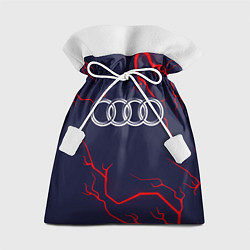 Мешок для подарков Символ AUDI на фоне грозы, цвет: 3D-принт