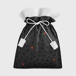 Мешок для подарков Love Death and Robots black pattern, цвет: 3D-принт
