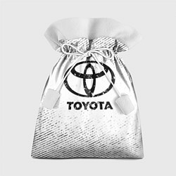 Мешок для подарков Toyota с потертостями на светлом фоне, цвет: 3D-принт