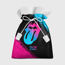 Мешок для подарков Rolling Stones - neon gradient, цвет: 3D-принт