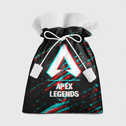 Мешок для подарков Apex Legends в стиле glitch и баги графики на темн, цвет: 3D-принт