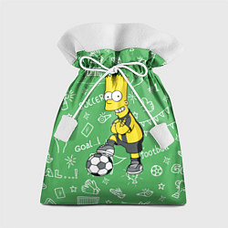 Мешок для подарков Барт Симпсон - крутой футболист!, цвет: 3D-принт