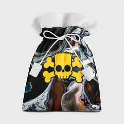 Мешок для подарков Череп Барта Симпсона!, цвет: 3D-принт