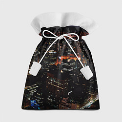 Мешок для подарков Ночной город - вид с высоты, цвет: 3D-принт