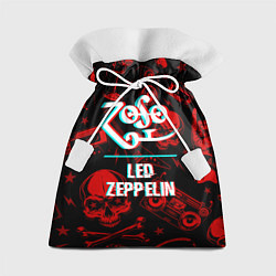 Мешок для подарков Led Zeppelin rock glitch, цвет: 3D-принт