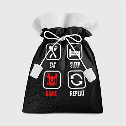 Мешок для подарков Eat, sleep, Free Fire, repeat, цвет: 3D-принт