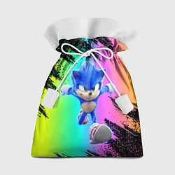 Мешок для подарков Sonic neon, цвет: 3D-принт