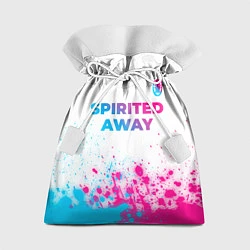Мешок для подарков Spirited Away neon gradient style: символ сверху, цвет: 3D-принт