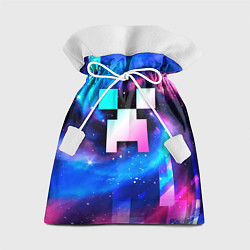 Мешок для подарков Minecraft неоновый космос, цвет: 3D-принт