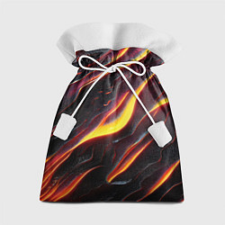 Мешок для подарков Огонь сквозь расколы в плите как магическая лава, цвет: 3D-принт
