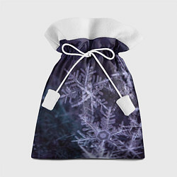 Мешок для подарков Снежинки макро фото, цвет: 3D-принт