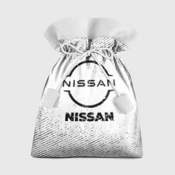 Мешок для подарков Nissan с потертостями на светлом фоне, цвет: 3D-принт