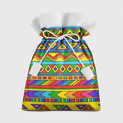 Мешок для подарков Красивый цветной орнамент, цвет: 3D-принт