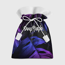 Мешок для подарков Deep Purple neon monstera, цвет: 3D-принт
