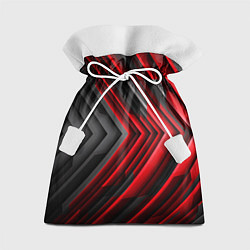 Мешок для подарков Чёрно-красный паркет графика, цвет: 3D-принт