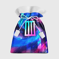 Мешок для подарков Paramore неоновый космос, цвет: 3D-принт