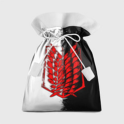 Мешок для подарков Атака титанов - Красный Разведкорпус, цвет: 3D-принт