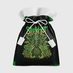 Мешок для подарков Slipknot green satan, цвет: 3D-принт