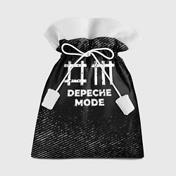 Мешок для подарков Depeche Mode с потертостями на темном фоне, цвет: 3D-принт