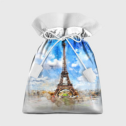 Мешок для подарков Париж Эйфелева башня рисунок, цвет: 3D-принт