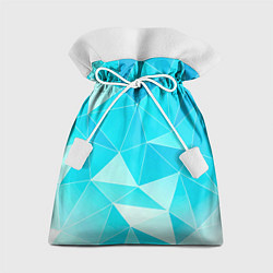 Мешок для подарков Легкие голубые блоки с градиентом, цвет: 3D-принт