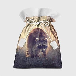 Мешок для подарков Любопытный енот, цвет: 3D-принт