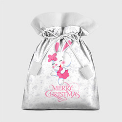 Подарочный мешок Merry Christmas, cute bunny