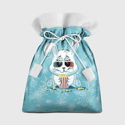 Мешок для подарков Кролик кушает попкорн, цвет: 3D-принт
