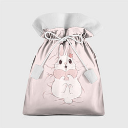 Мешок для подарков Милый кролик на розовом, цвет: 3D-принт