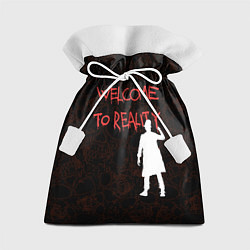 Мешок для подарков Welcome to reality - inscription in blood, цвет: 3D-принт