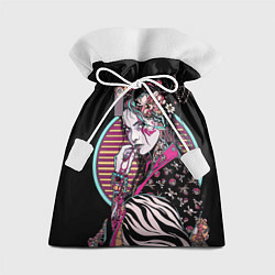 Мешок для подарков Взгляд гейши, цвет: 3D-принт