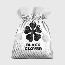 Мешок для подарков Black Clover с потертостями на светлом фоне, цвет: 3D-принт