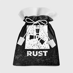 Мешок для подарков Rust с потертостями на темном фоне, цвет: 3D-принт