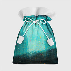 Мешок для подарков Сине-зелёный туман и мазки красок, цвет: 3D-принт